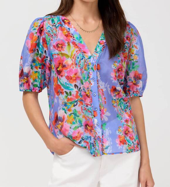 JOHNNY WAS Tops - NEW JOHNNY WAS mirrian peasant blouse in all my love